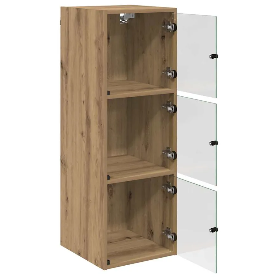 Meuble mural 35 x 37 x 102 cm Bois d'ingénierie Chêne artisanal - 5