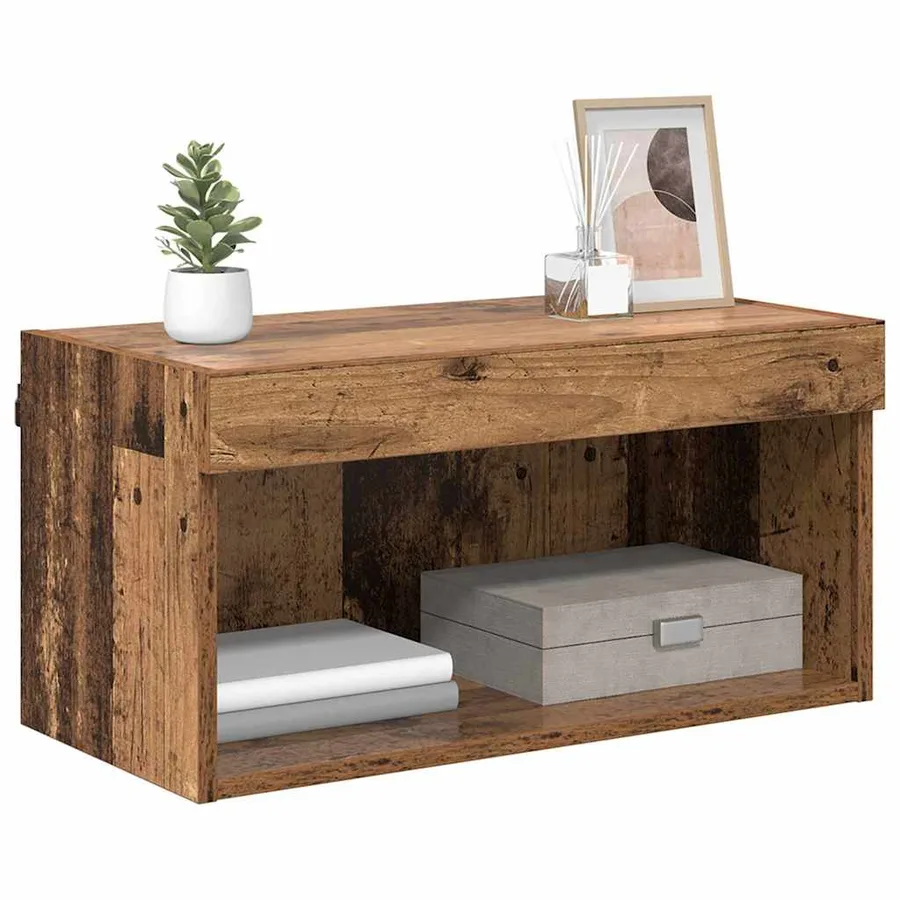 Ensemble meuble TV avec LED Bois Ancien 60 x 30 x 30 cm - 3