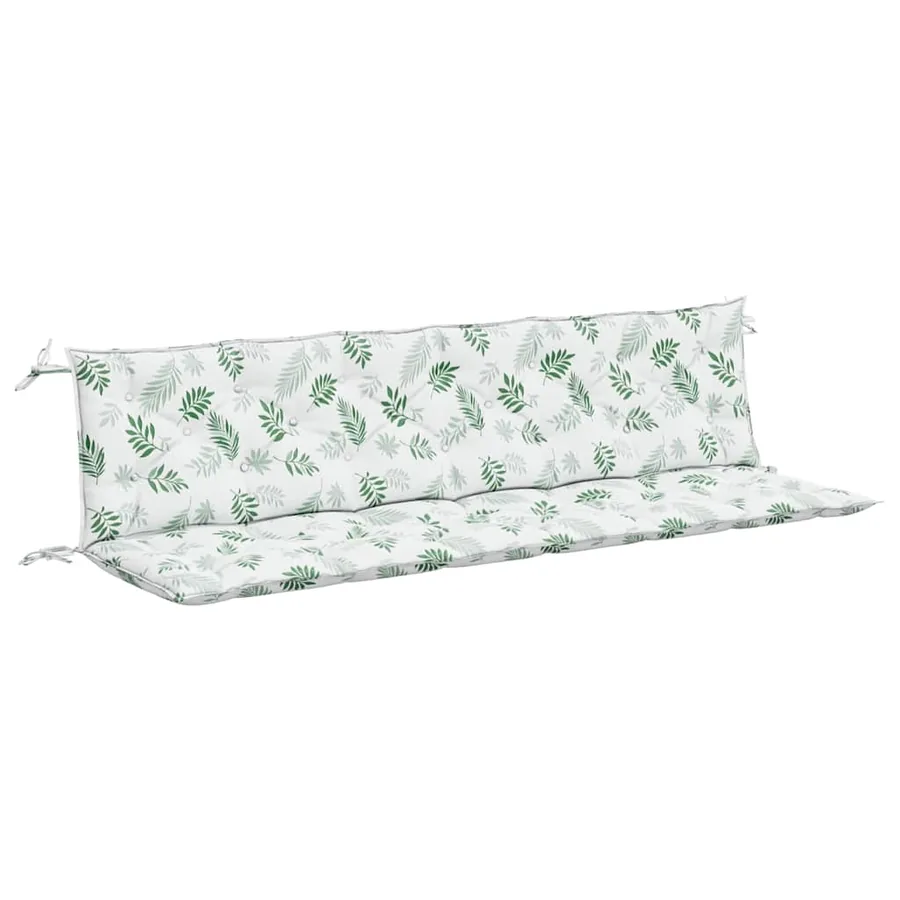 Coussins de banc de jardin lot de 2 motif de feuilles tissu - 2