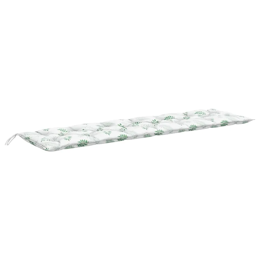 Coussins de banc de jardin lot de 2 motif de feuilles tissu - 5