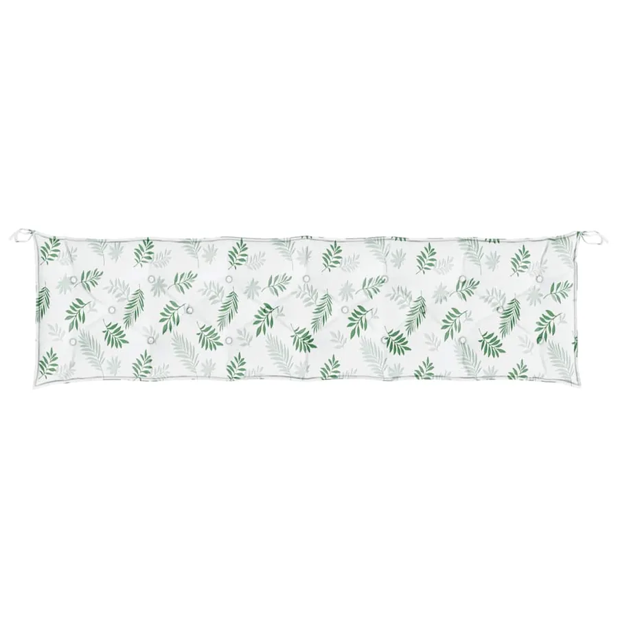 Coussins de banc de jardin lot de 2 motif de feuilles tissu - 6
