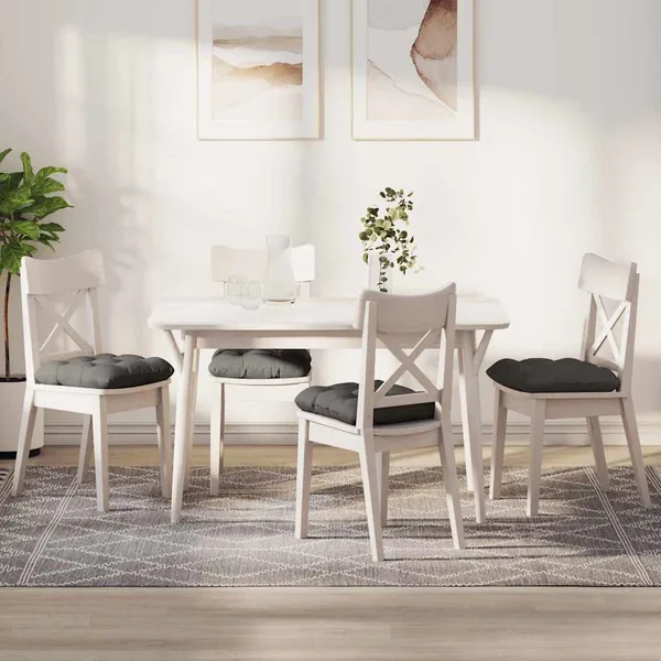 Coussins de siège 4 pcs Gris clair 45 x 45 cm