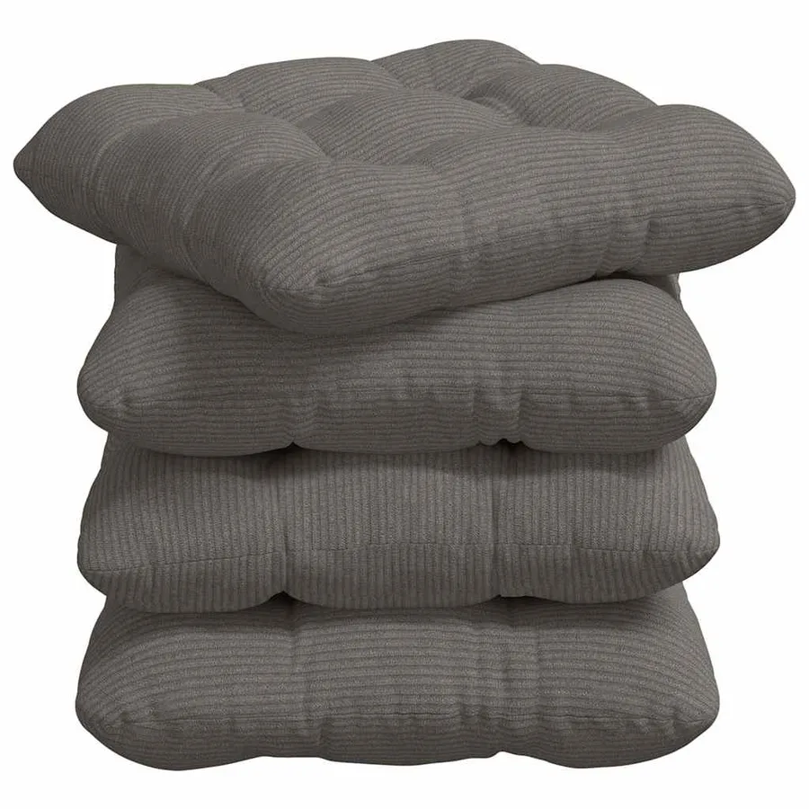 Coussins de siège 4 pcs Gris clair 45 x 45 cm - 2