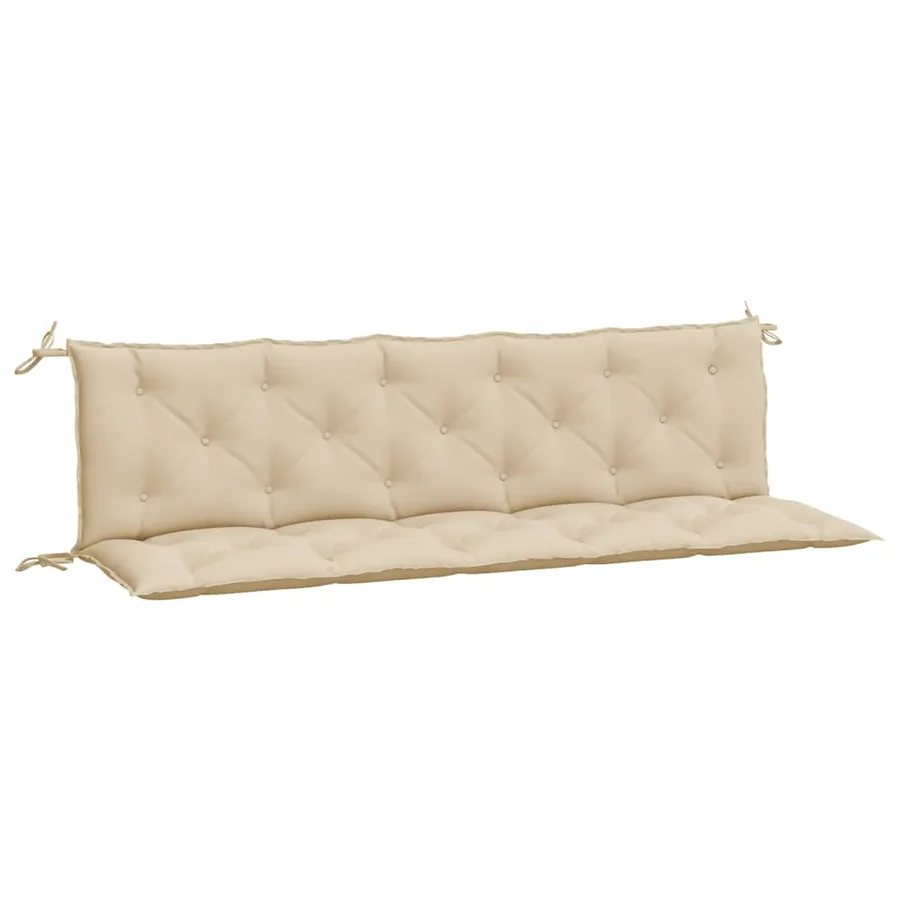 Coussins de banc jardin lot de 2 beige 180x50x7 cm tissu Oxford - 2