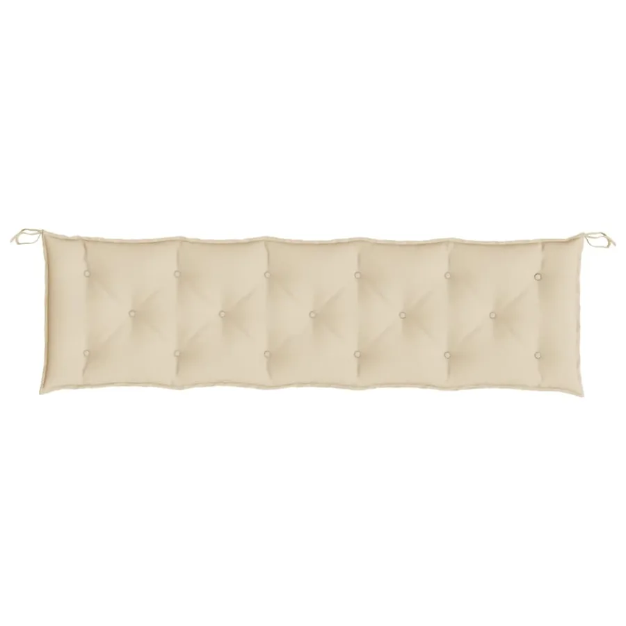 Coussins de banc jardin lot de 2 beige 180x50x7 cm tissu Oxford - 6