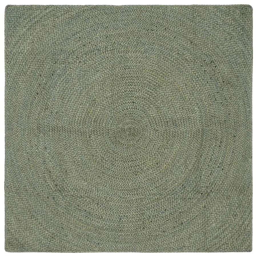 Tapis de surface Vert olive 160 x 160 cm Jute