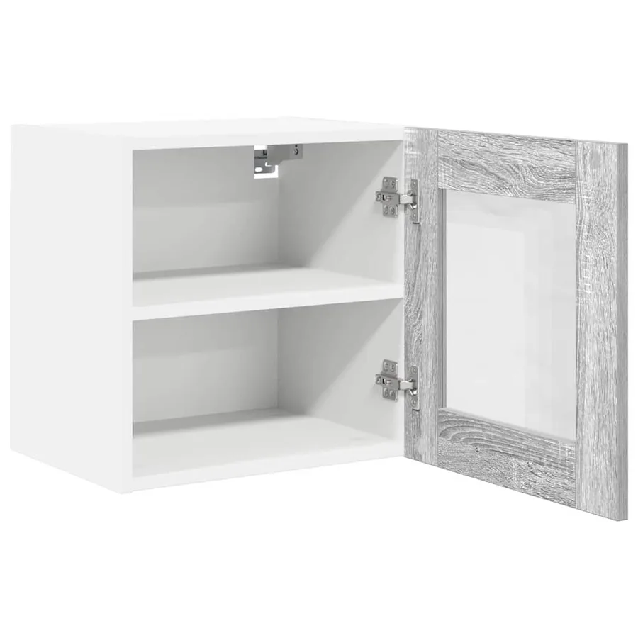 Armoire suspendue avec porte 2 pcs Gris Sonoma 40 x 31 x 40 cm - 6