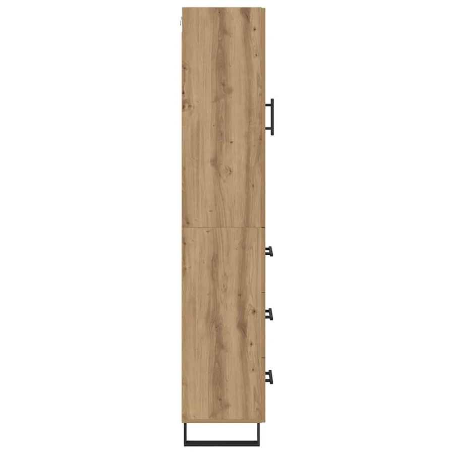Haut Armoire avec tiroir Chêne artisanal 34,5 x 34 x 180 cm - 9