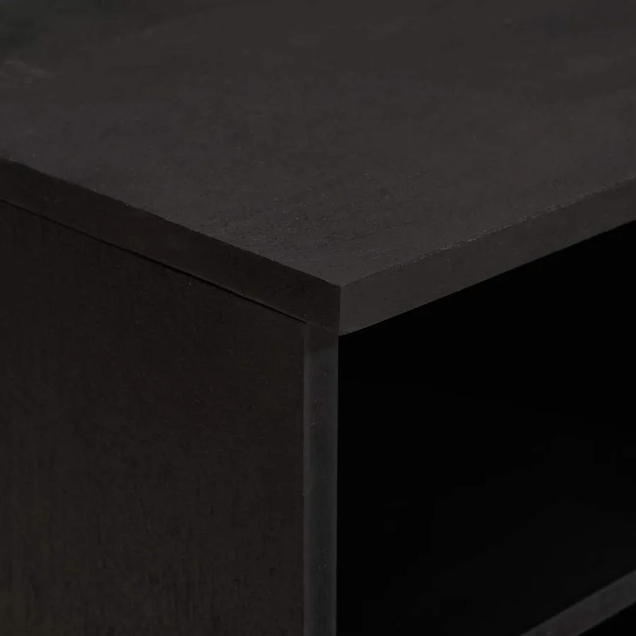 Meuble TV Noir 80 x 33 x 46 cm Bois de mangue massif - 6