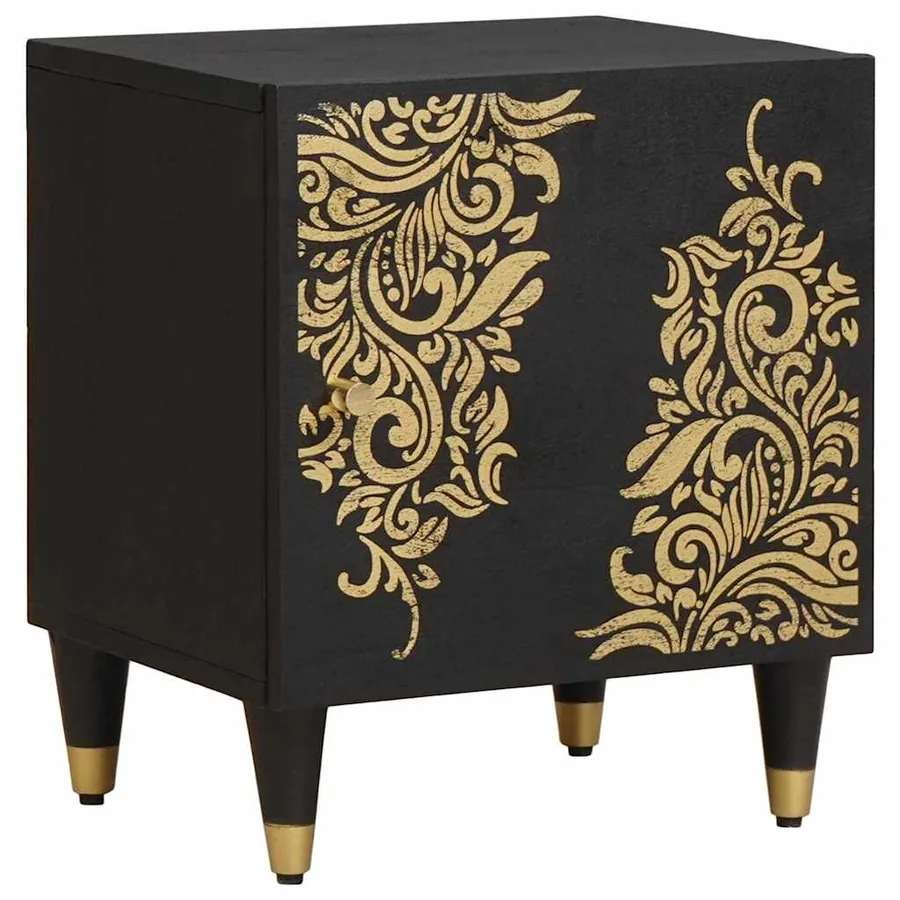 Cabinet de chevet avec porte Noir 40 x 33 x 46 cm