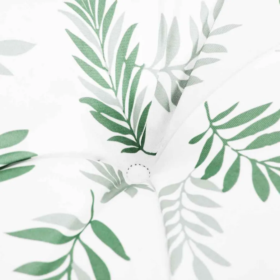 Coussins de banc de jardin lot de 2 motif de feuilles tissu - 7