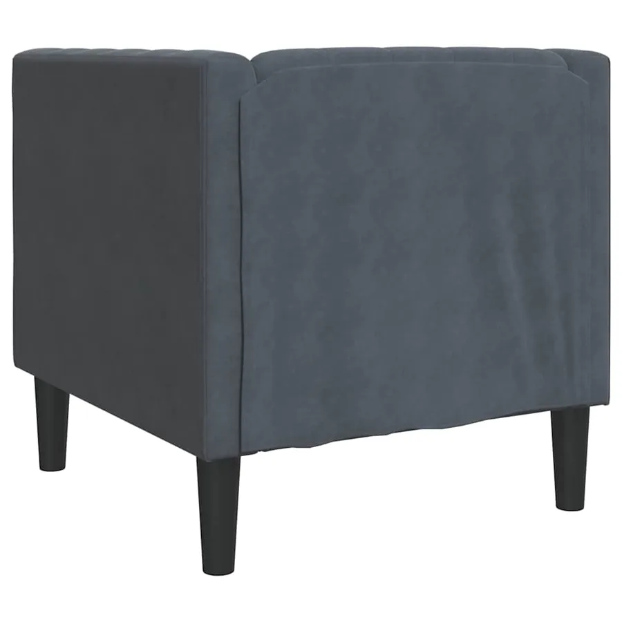 Canapé Gris foncé 74,5 x 71 x 70,5 cm Velours - 6