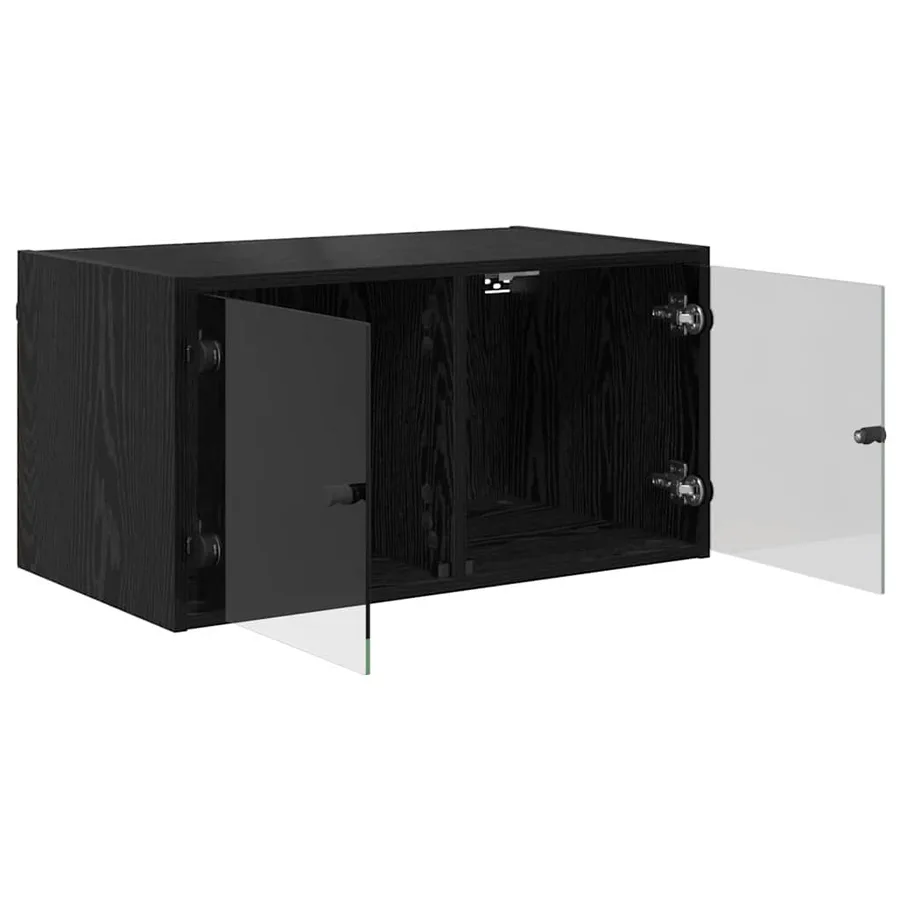 Meuble mural Chêne noir 68 x 37 x 35 cm Bois d'ingénierie - 5