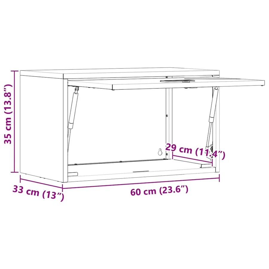 Armoire murale pour garage Vert olive 60 x 33 x 35 cm - 14