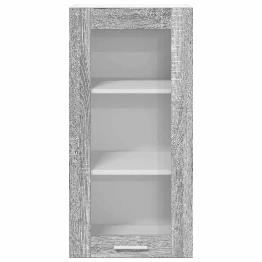 Armoire suspendue avec porte 2 pcs Gris Sonoma 40 x 31 x 80 cm - 7