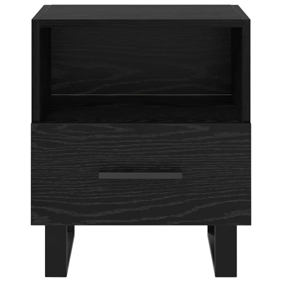 Cabinet de chevet avec tiroir Chêne noir 40 x 35 x 47,5 cm - 6
