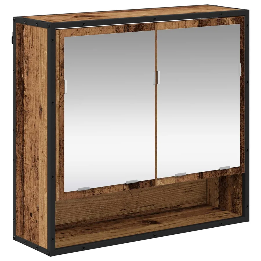 Ensemble de mobilier de salle de bain 3 pcs Bois Ancien - 7