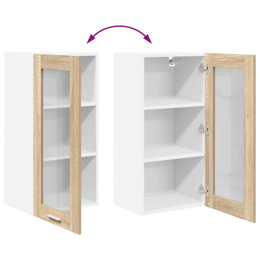 Armoire suspendue avec stockage Chêne Sonoma 40 x 31 x 80 cm - 11