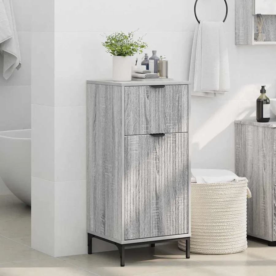 Cabinet de salle de bain Gris Sonoma 39,5 x 36 x 88 cm - 4