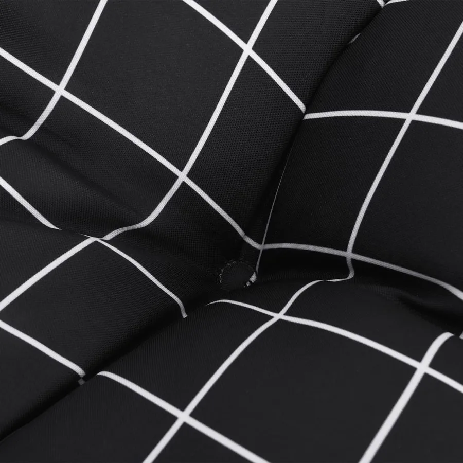 Coussins de chaise lot de 2 carreaux noir 40x40x7 cm tissu - 7