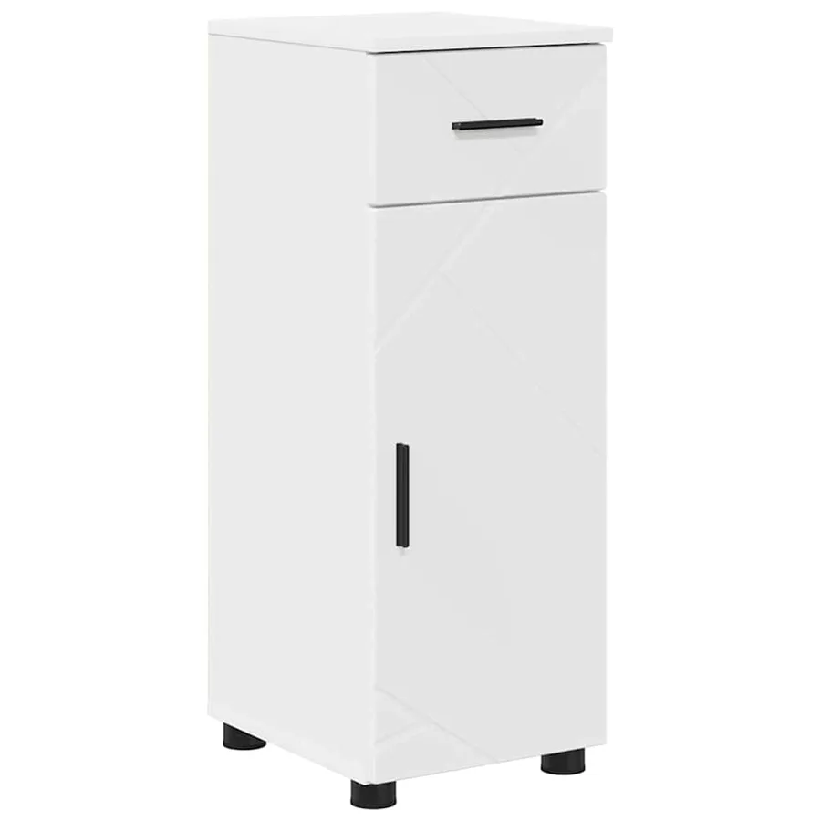 Ensemble de mobilier de salle de bain avec tiroir 5 pcs Blanc - 7