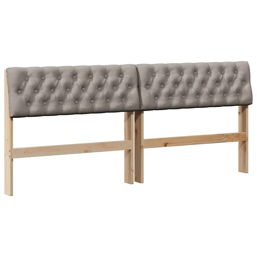 Tête de lit capitonnée Taupe 180 cm Pin massif - 2
