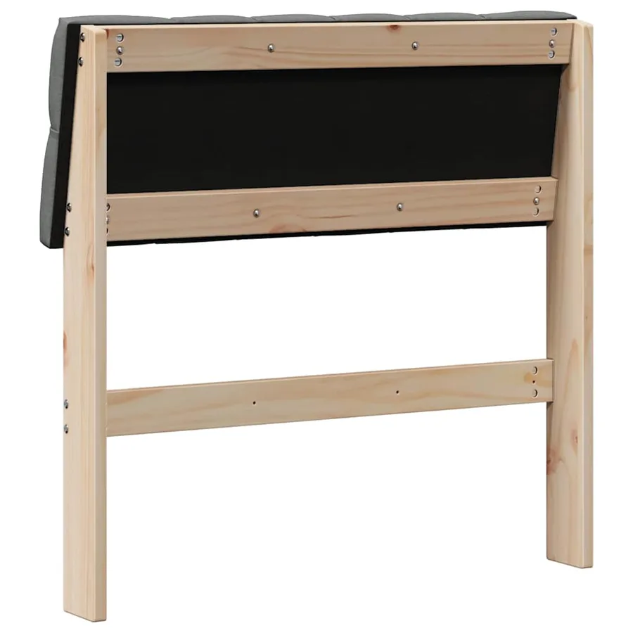 Tête de lit capitonnée Gris foncé 75 cm Pin massif - 6