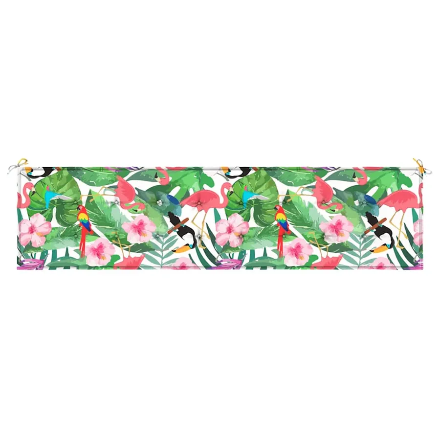 Coussin de banc de jardin multicolore 200x50x3 cm tissu - 4