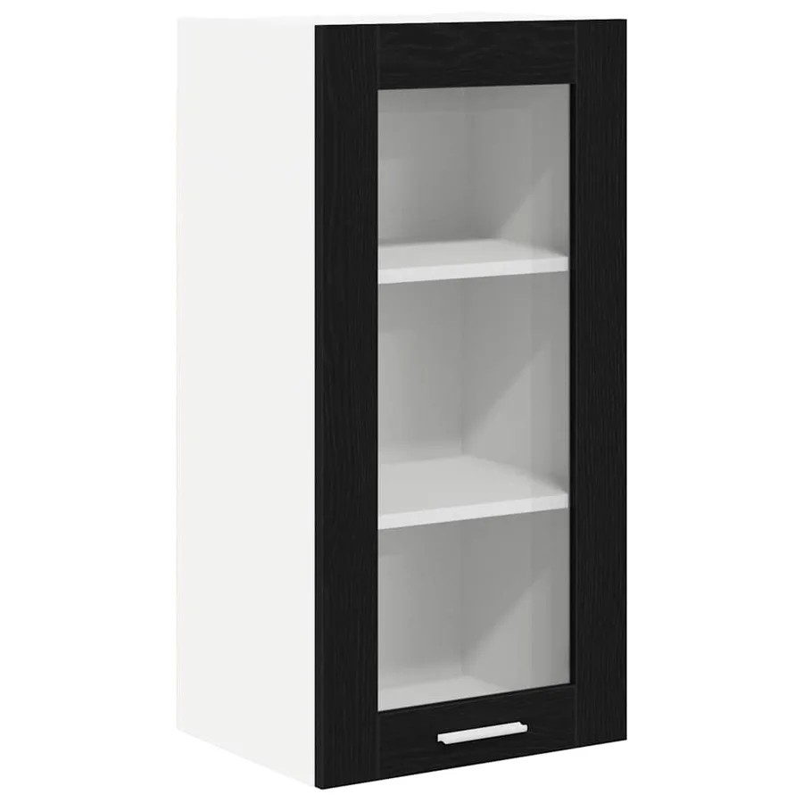 Armoire suspendue Chêne noir 40 x 31 x 80 cm Bois d'ingénierie - 2