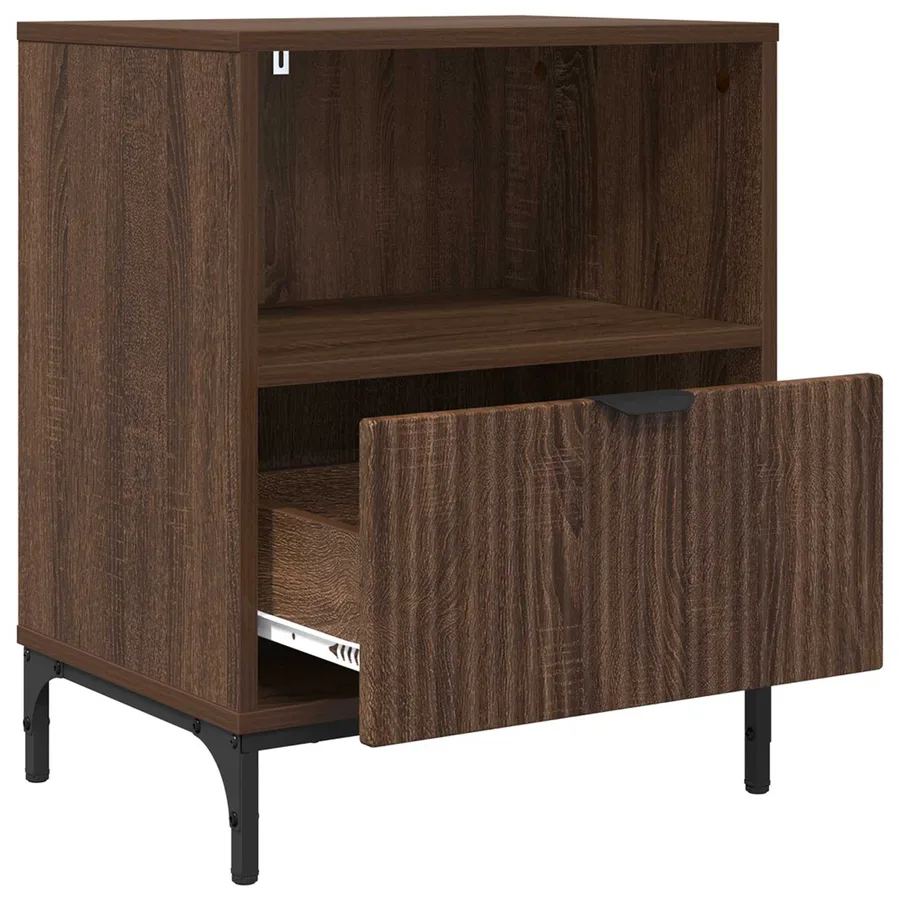 Cabinet de chevet 2 pcs Chêne marron 49 x 36 x 61 cm - 5