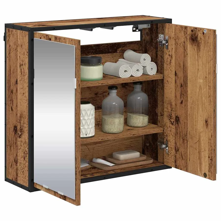 Étagère Murale avec étagère Bois ancien 65 x 20 x 60 cm - 3