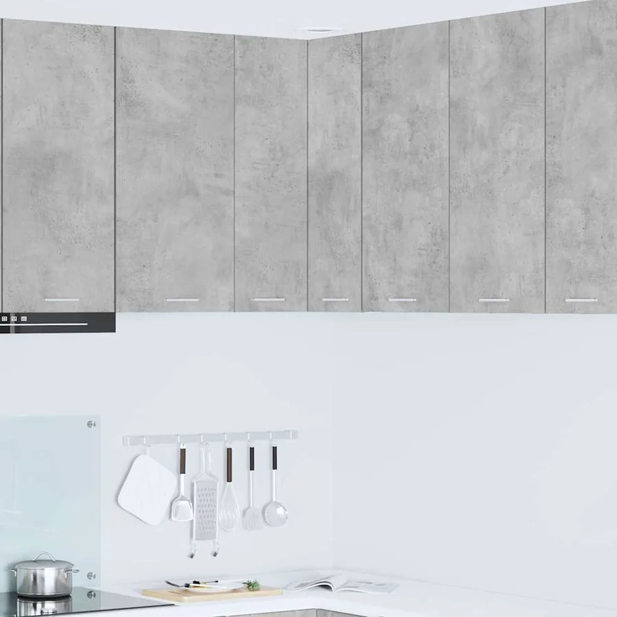 Armoire suspendue Gris béton et Blanc 57 x 57 x 80 cm