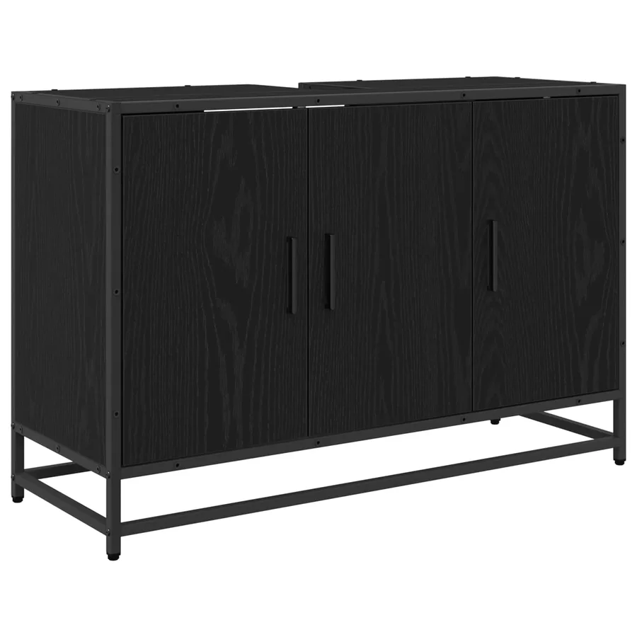 Ensemble de mobilier de salle de bain 2 pcs Chêne noir - 5