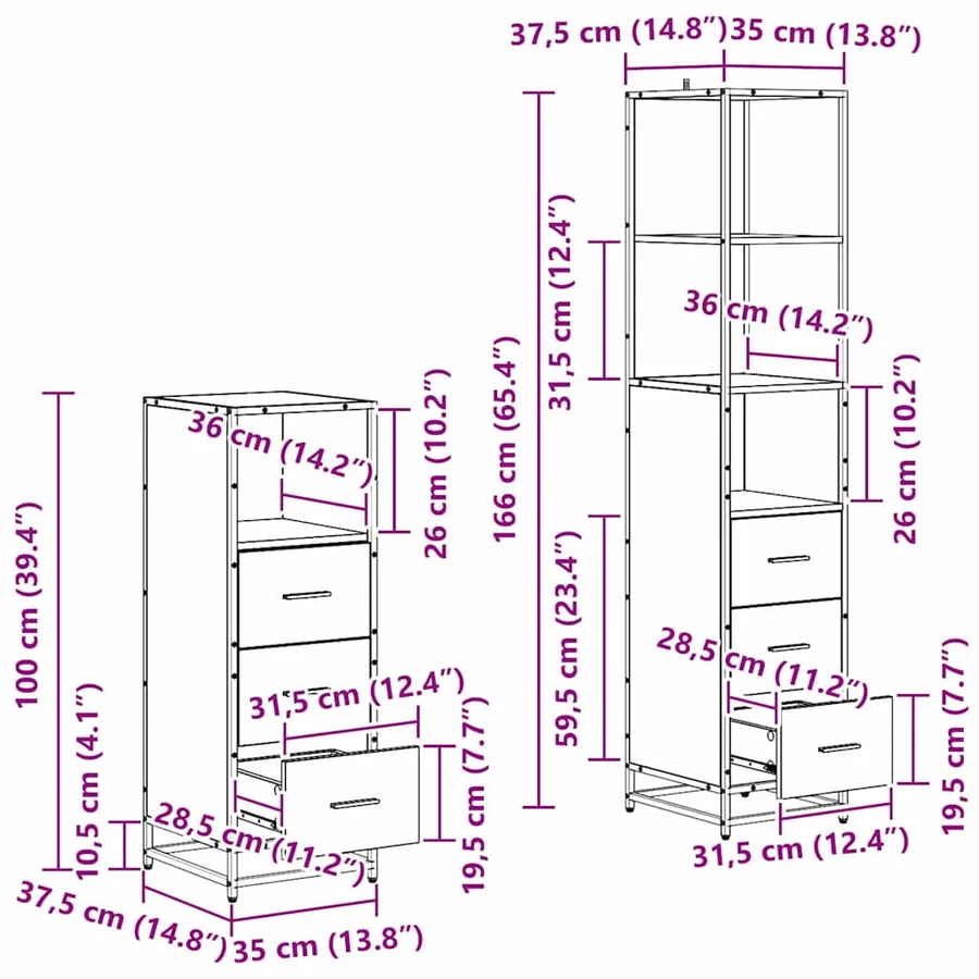 Ensemble de mobilier de salle de bain 4 pcs Chêne noir - 17