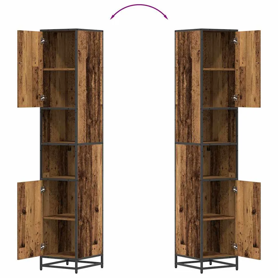Ensemble de mobilier de salle de bain 3 pcs Bois Ancien - 16