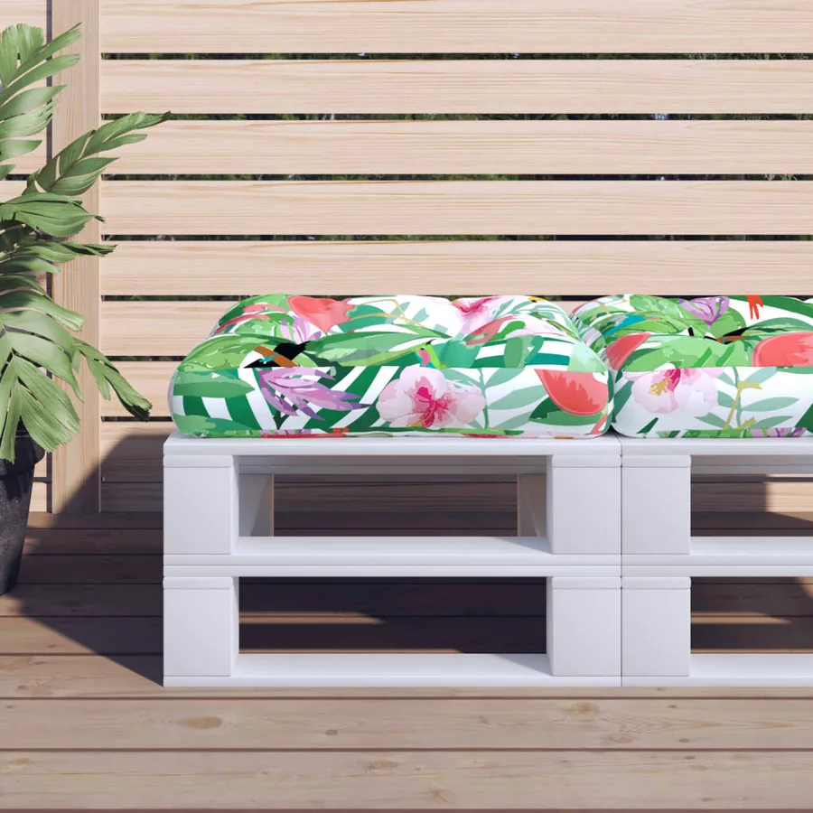 Coussin de palette multicolore 58x58x10 cm tissu Oxford
