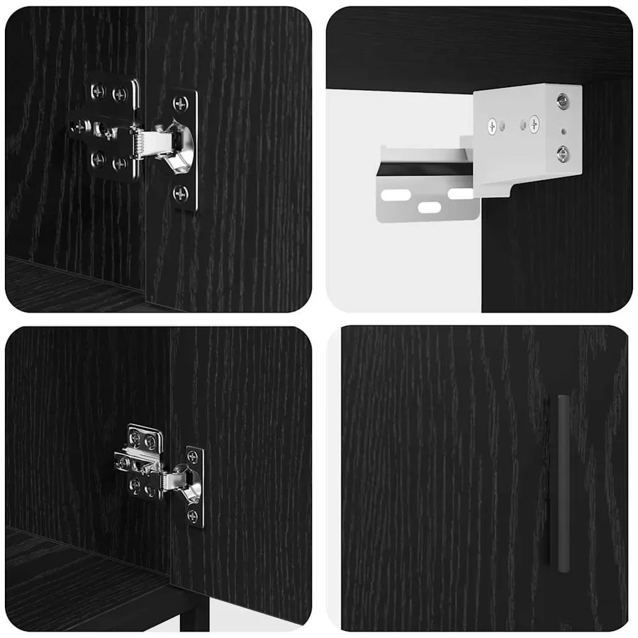 Ensemble de mobilier de salle de bain 3 pcs Chêne noir - 6