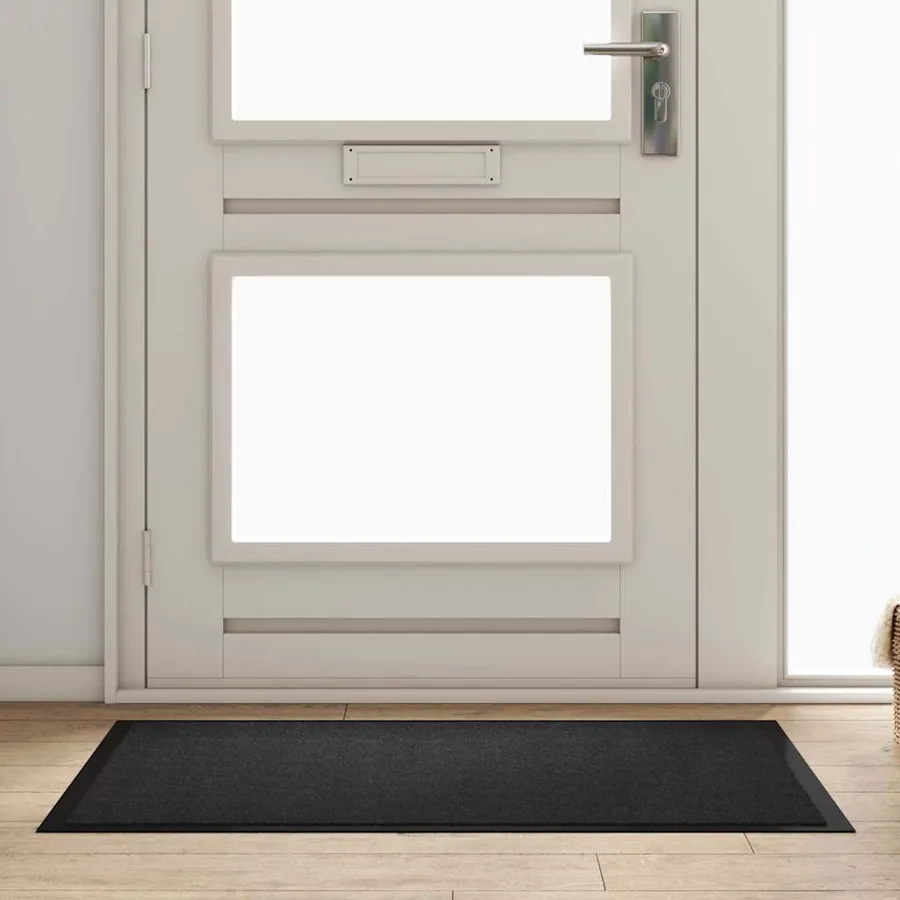 Tapis de porte Anthracite 60 x 40 x 1.2 cm Tissu en teddy