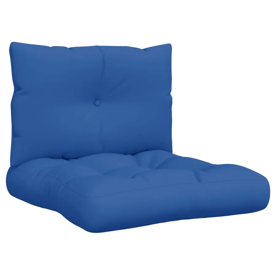 Coussins de palette lot de 2 bleu royal tissu - 2