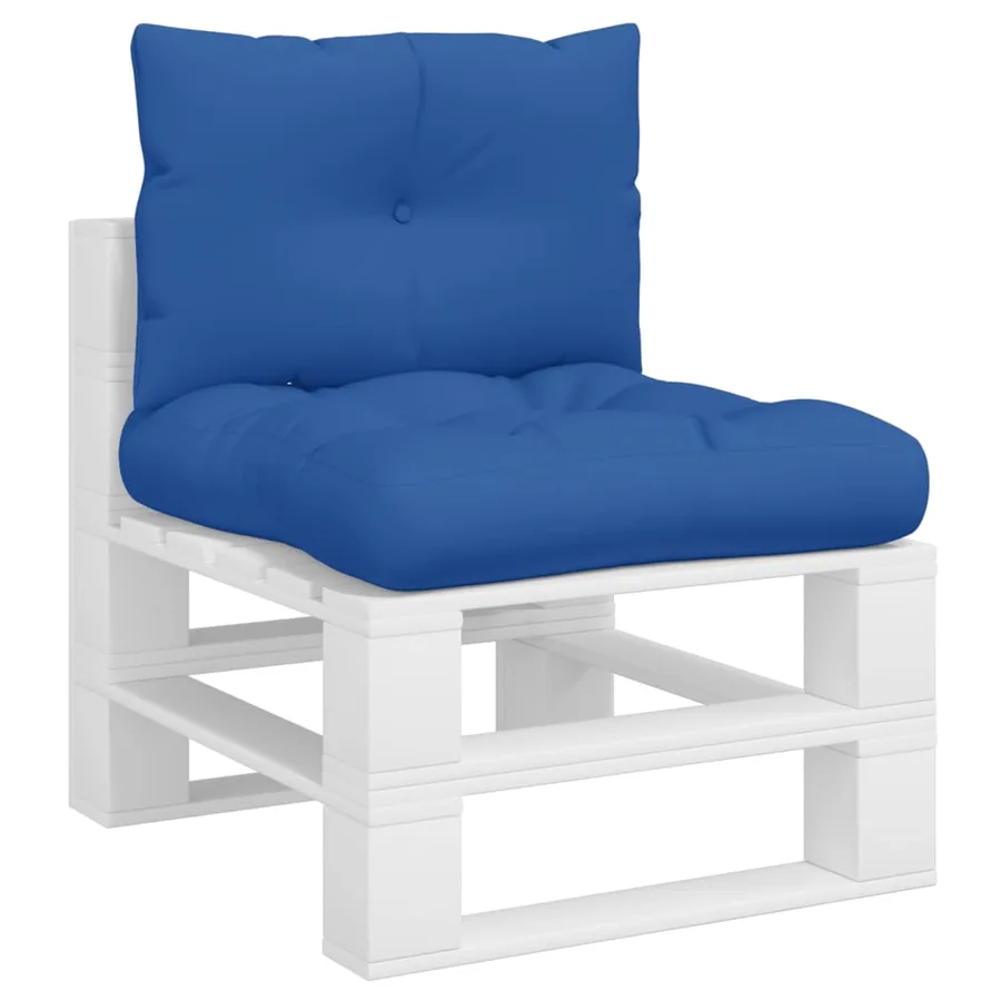 Coussins de palette lot de 2 bleu royal tissu - 3