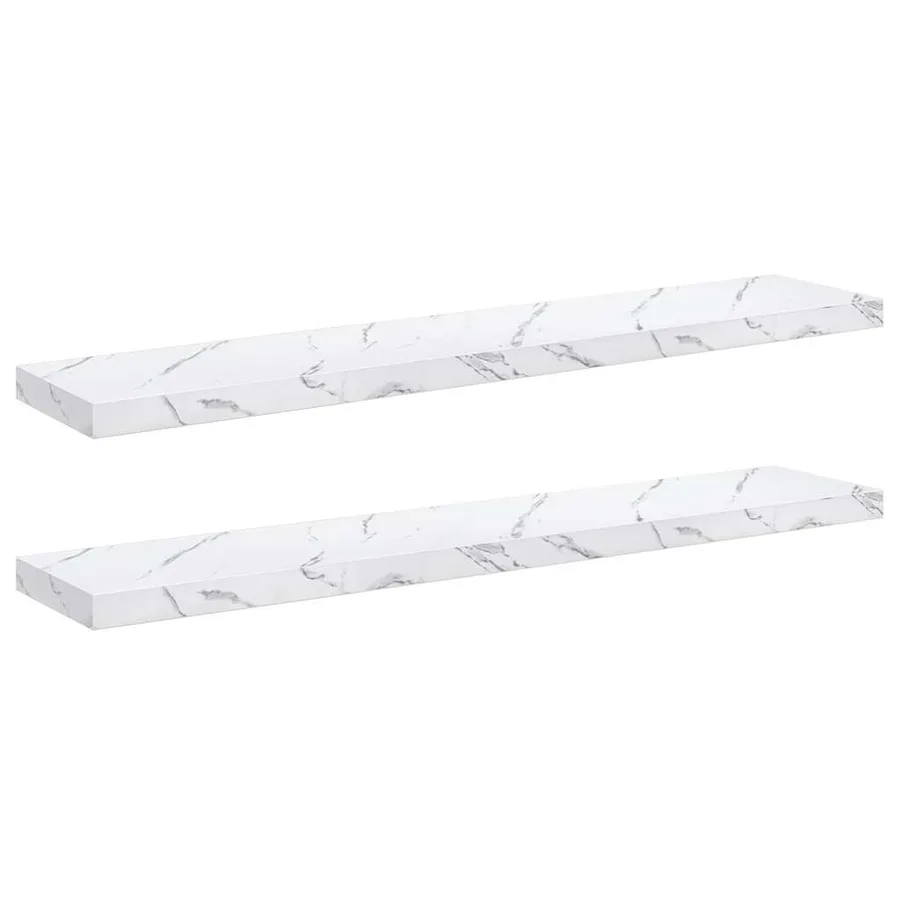 Étagère Murale 2 pcs Marbre blanc 120 x 23,5 x 4 cm - 2