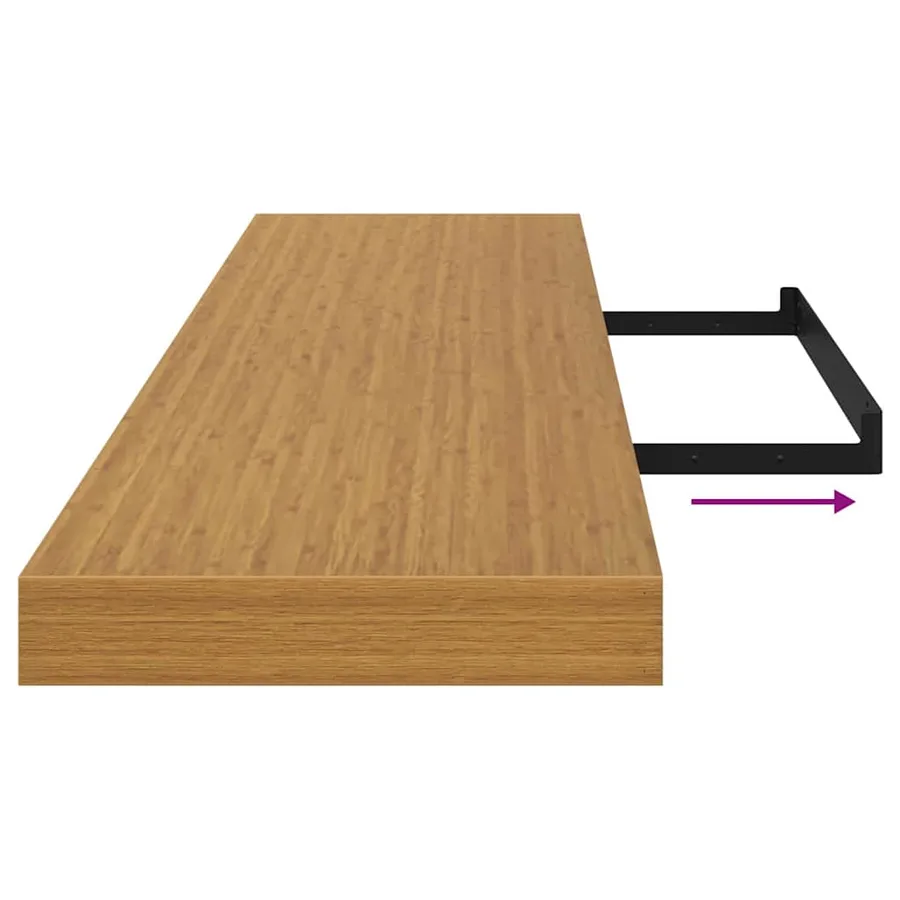 Étagère Murale 2 pcs Beige 120 x 23,5 x 4 cm Bois d'ingénierie - 13