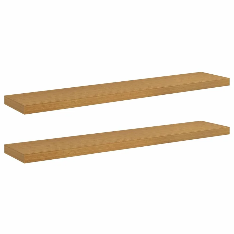 Étagère Murale 2 pcs Beige 120 x 23,5 x 4 cm Bois d'ingénierie - 2