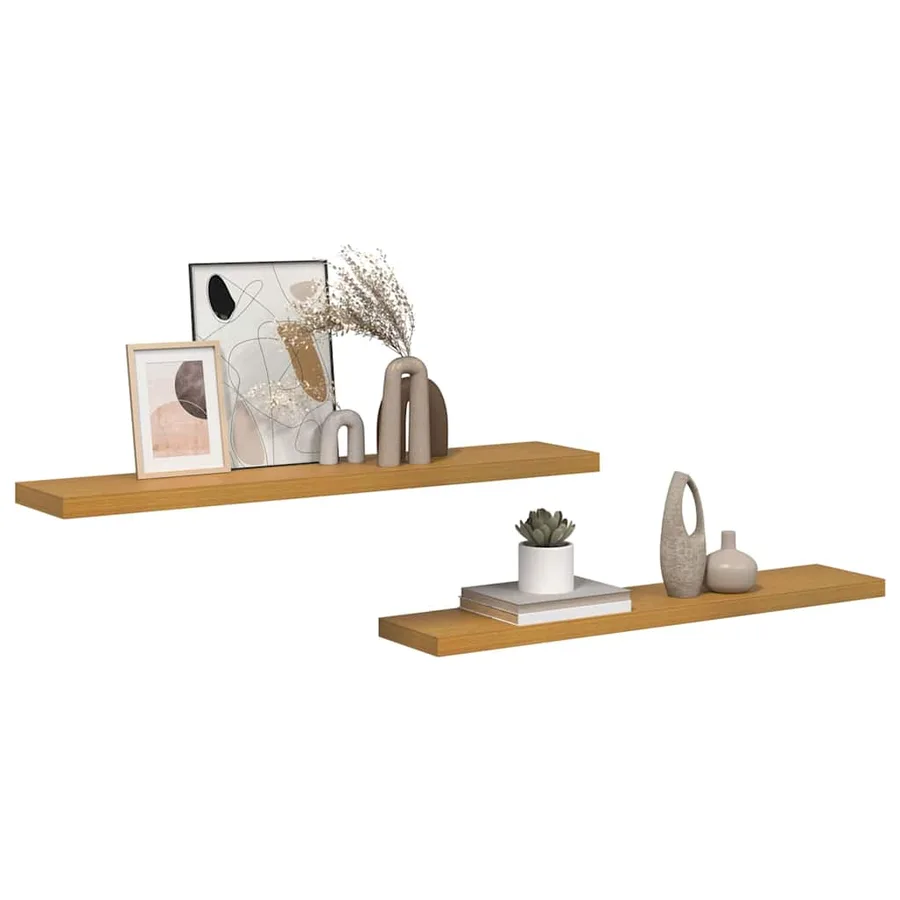 Étagère Murale 2 pcs Beige 120 x 23,5 x 4 cm Bois d'ingénierie - 3