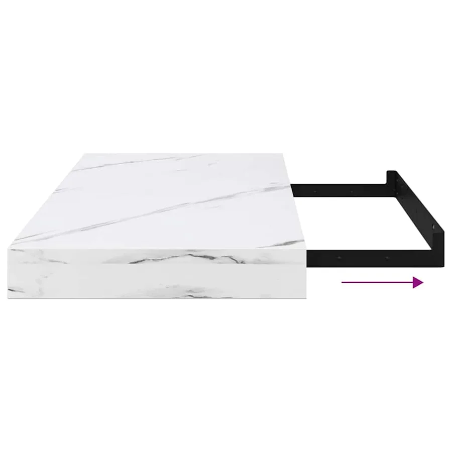 Étagère Murale 4 pcs Marbre blanc 50 x 23,5 x 4 cm - 13