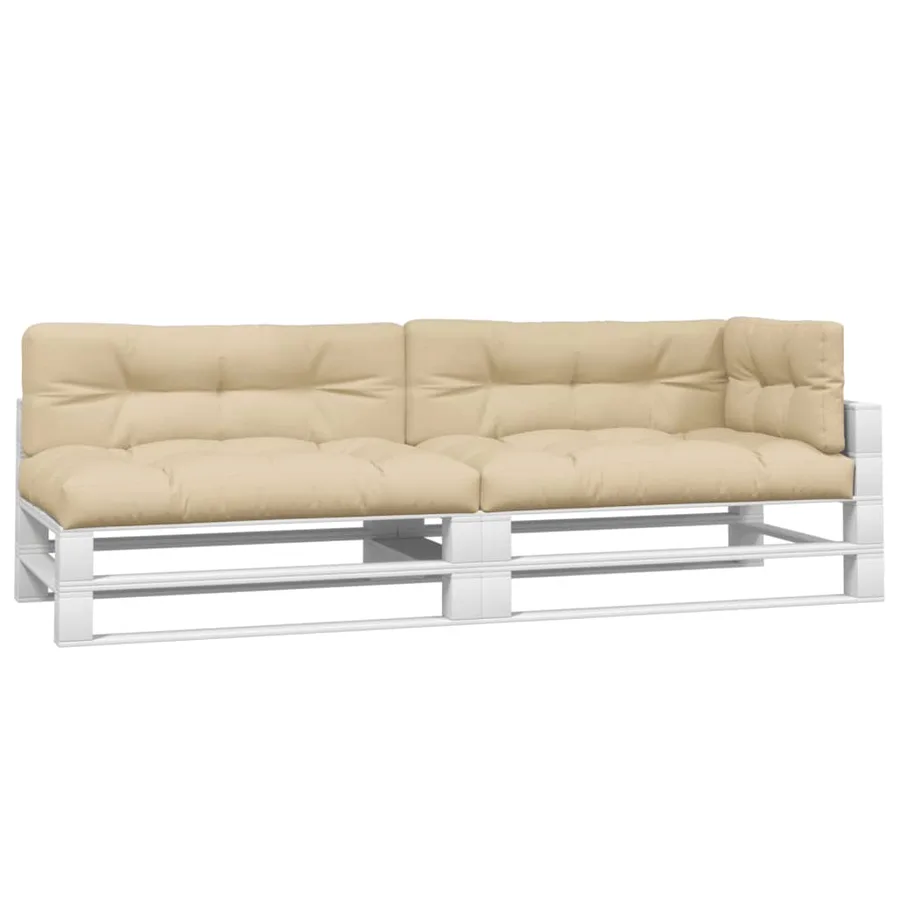 Coussins de palette 5 pcs beige tissu - 3