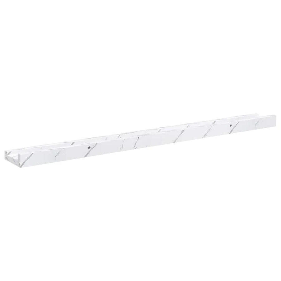 Étagère Murale Montage mural 4 pcs Marbre blanc 80 x 9 x 3 cm - 9