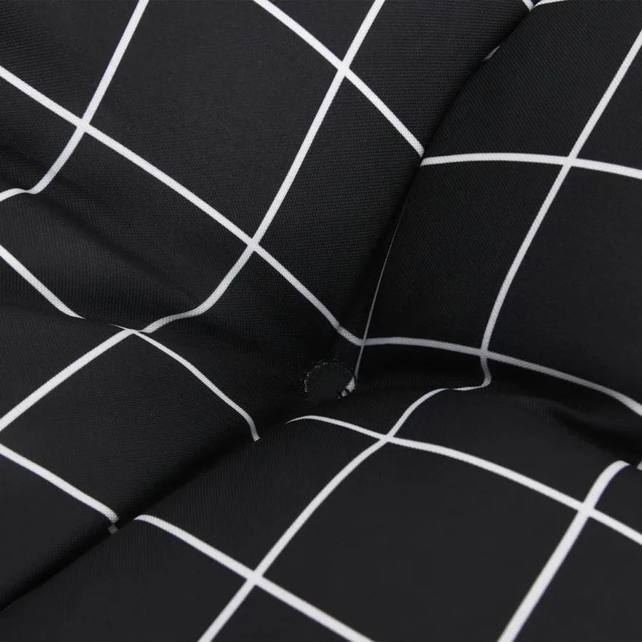 Coussins de palette lot de 2 motif à carreaux noir tissu - 6