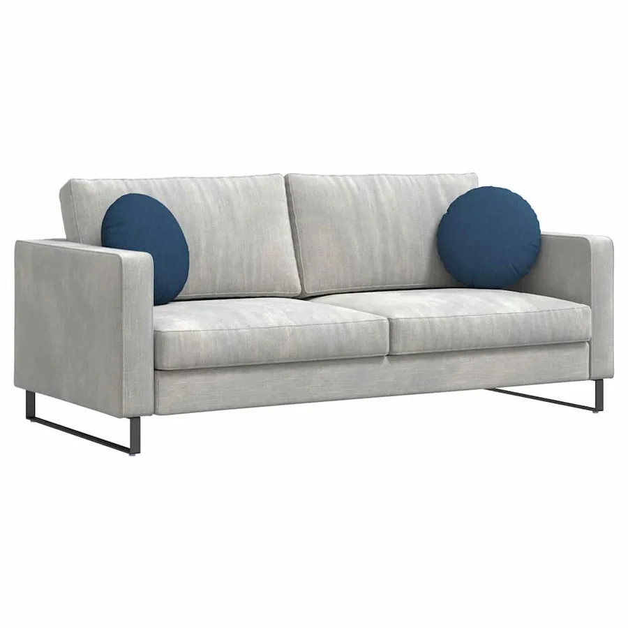 Coussins de siège 2 pcs Bleu Ø40 x 13 cm tissu - 3