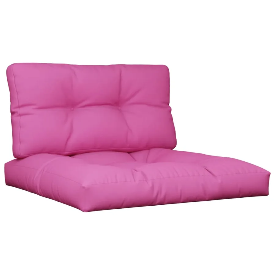 Coussins de palette lot de 2 rose tissu - 2